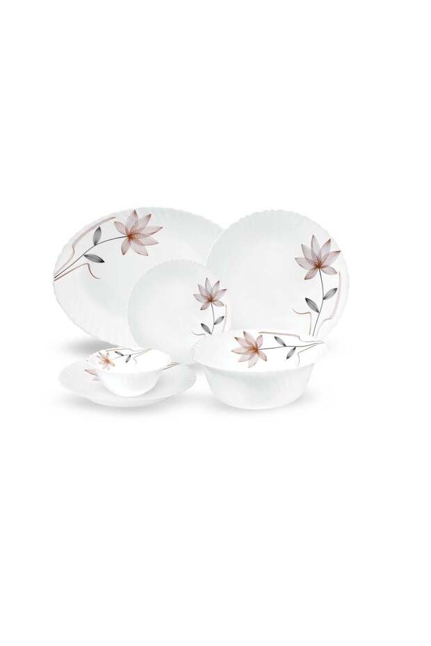 Opalware Dining Collection RF12686 Exquisite Floral Design 18-Piece Dinner Set