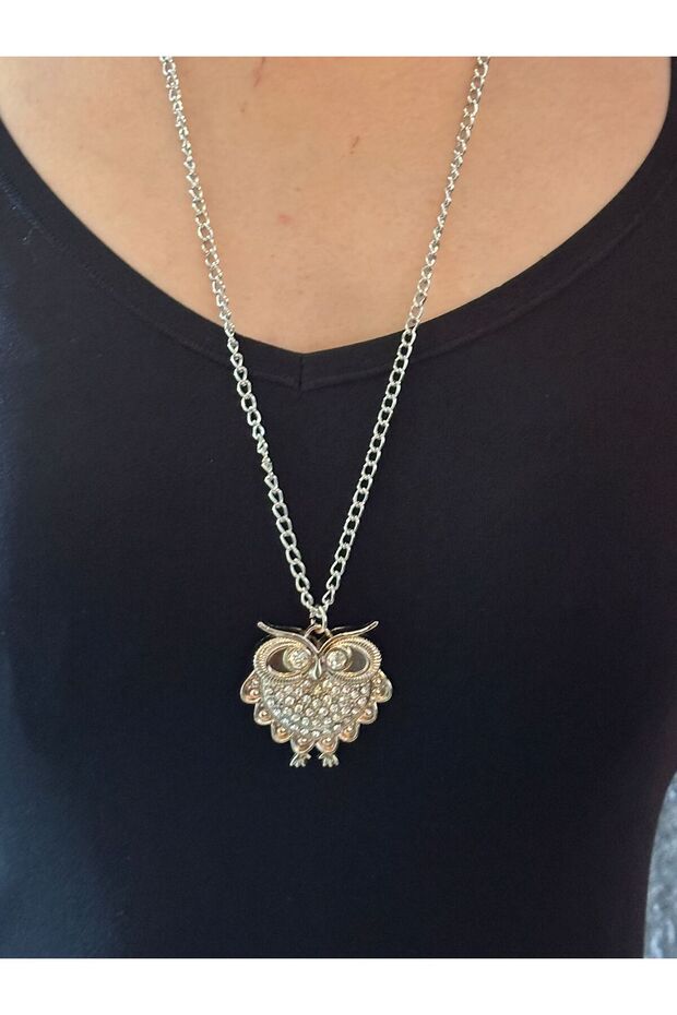 Unisex Necklace with Owl Tail 32 cm