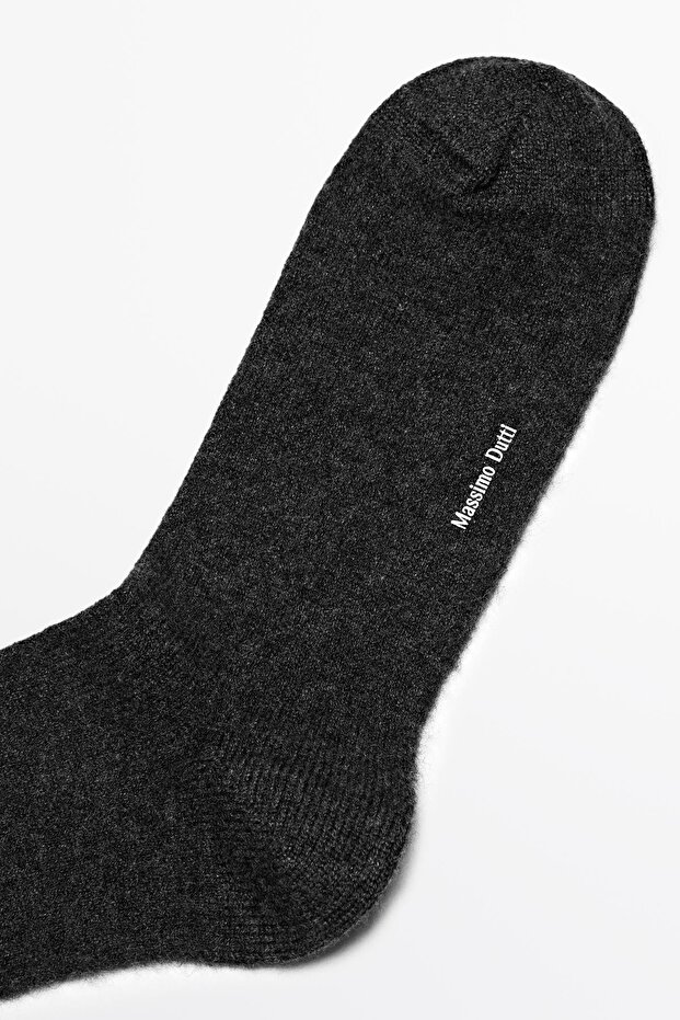 Kaşmir karışımlı triko çorap - 4