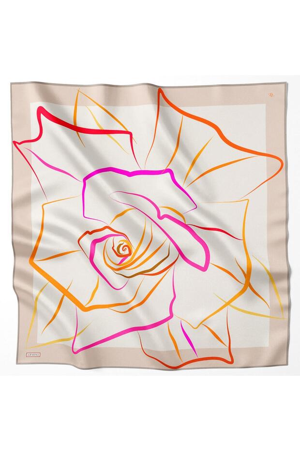 Eșarfă de mătase - 9115D-02 - Tivil - 1