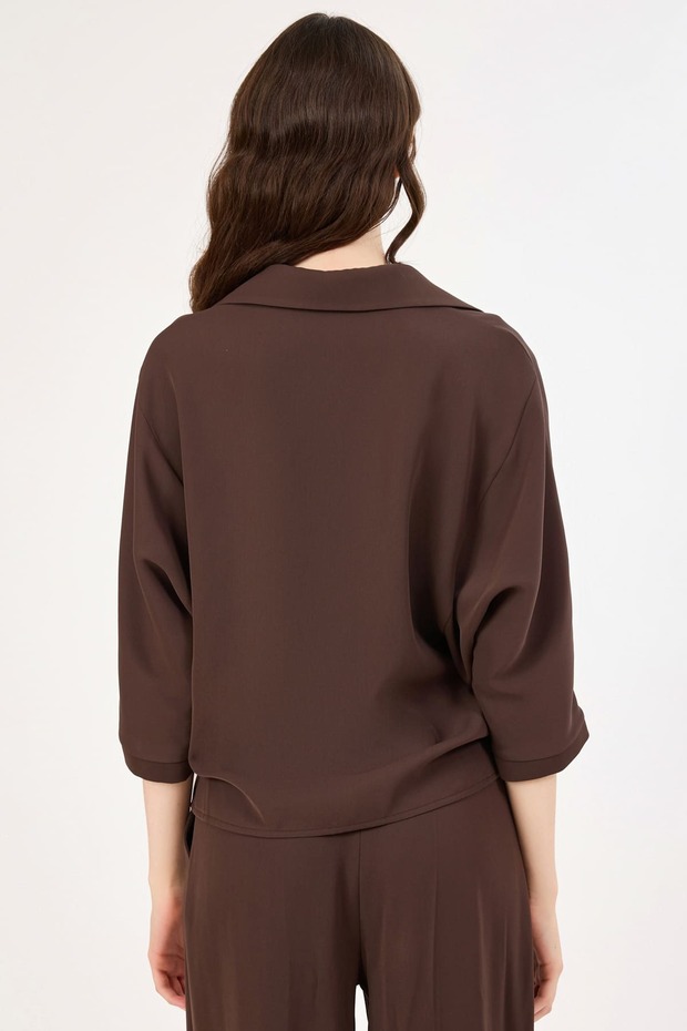 Düğüm detaylı gömlek - 4