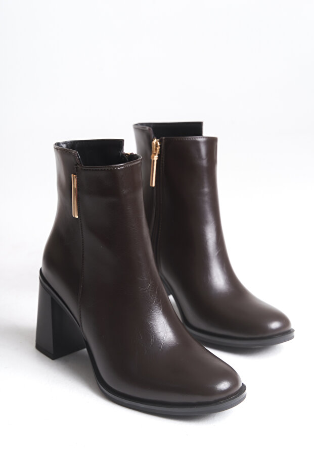 İnci̇ Women's Buckle Heeled Boots A006-K1031