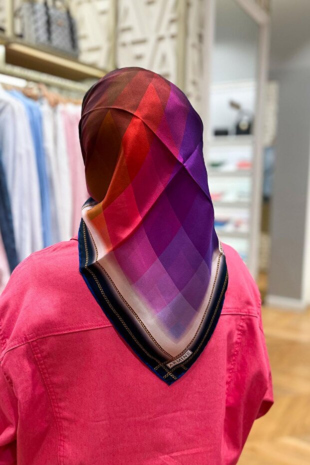 Eșarfă de mătase - 9112D-34 - Tivil - 3