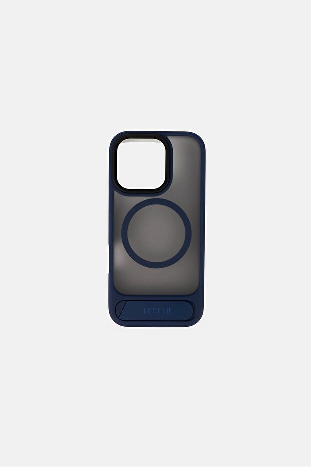 iPhone 16 Pro Matteo Case With Bottom Stand Grip, Navy