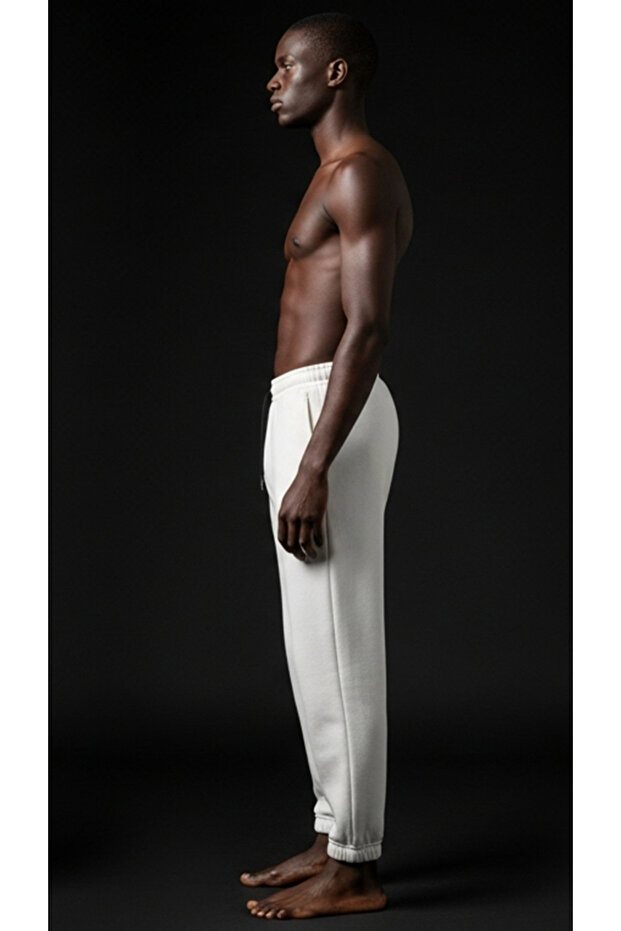 Men's Jogger Pants with Elastic Waist and Drawstring, Side Pockets, Fleece Lining, Elasticated Cuffs - 2