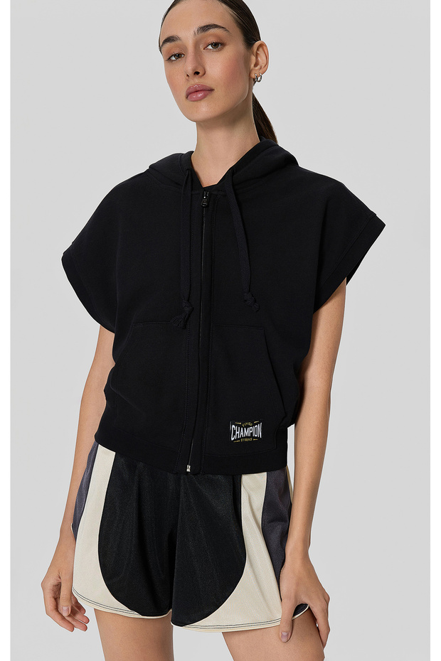 Trophies Full Zip Hoodie Sweatshirt Women's Black Sweatshirt - 117881-Kk001