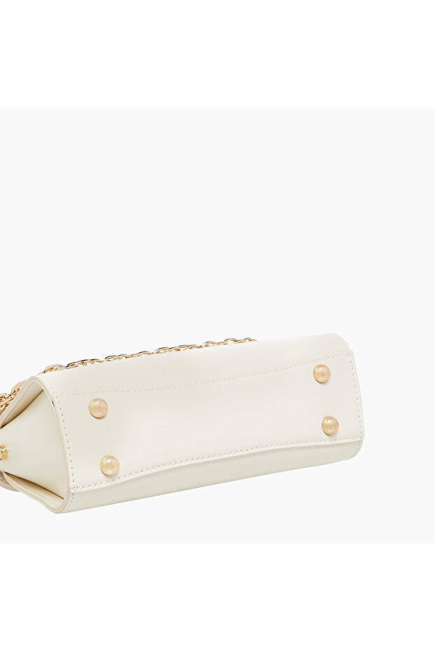 حقيبة كروس بودي صلبة مع زر للإغلاق - 7