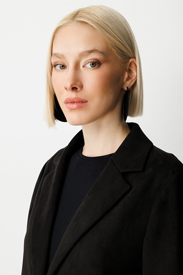 سترة من جلد الغزال مع جيوب على الأكمام - 3