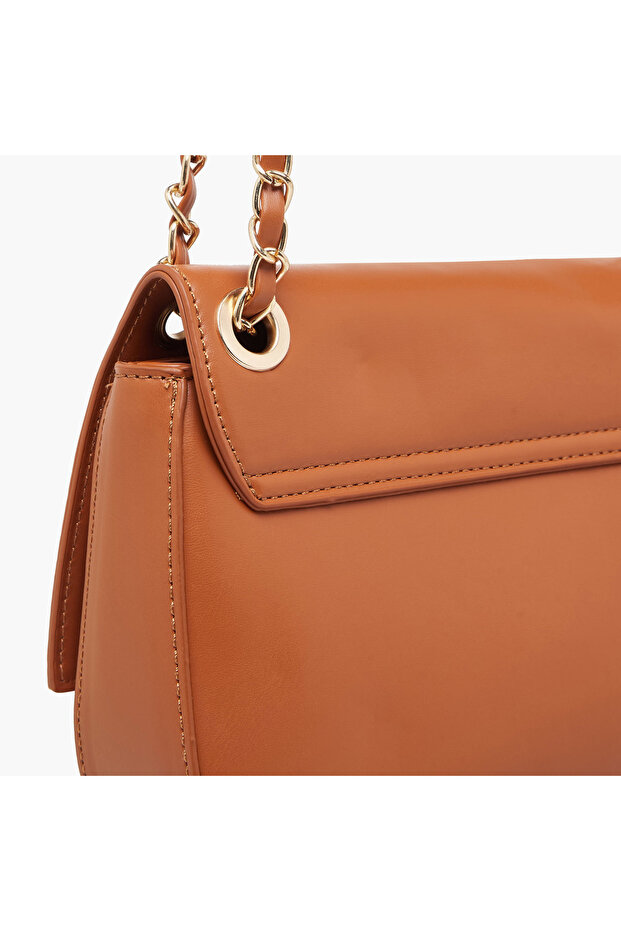 حقيبة كروس صلبة مع قفل ملتوي للإغلاق - 6