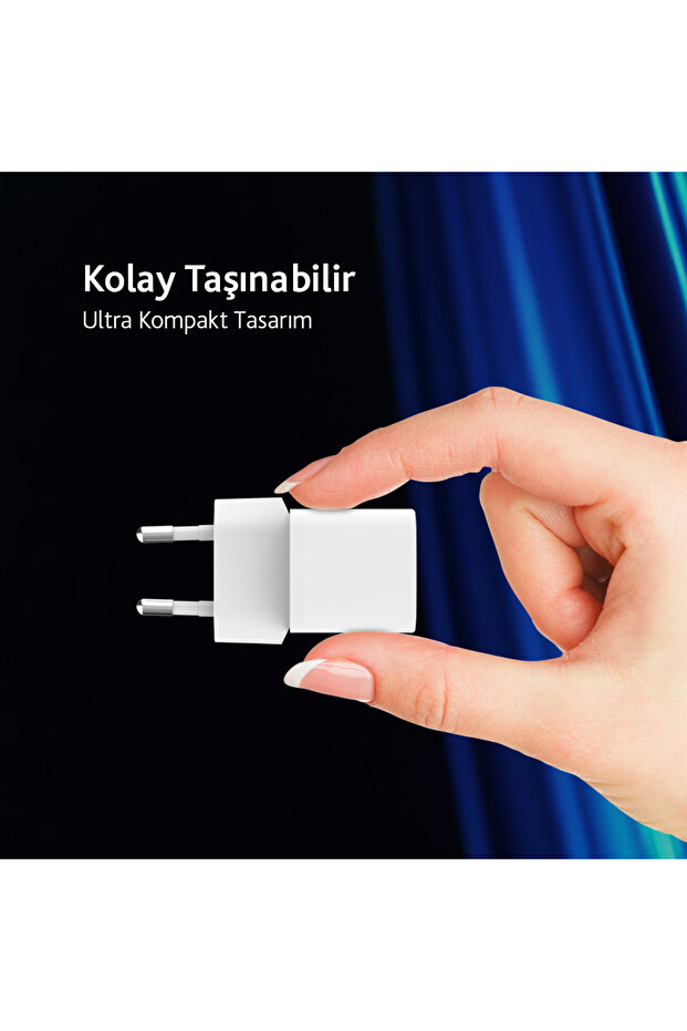 SmartCharger GAN 30W PD Seyahat Hızlı Şarj Aleti + USB-C - USB-C 3A Kablo - 2SCP03CB - 6