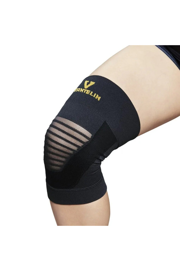 دعامة الركبة سوداء - كبيرة - 1