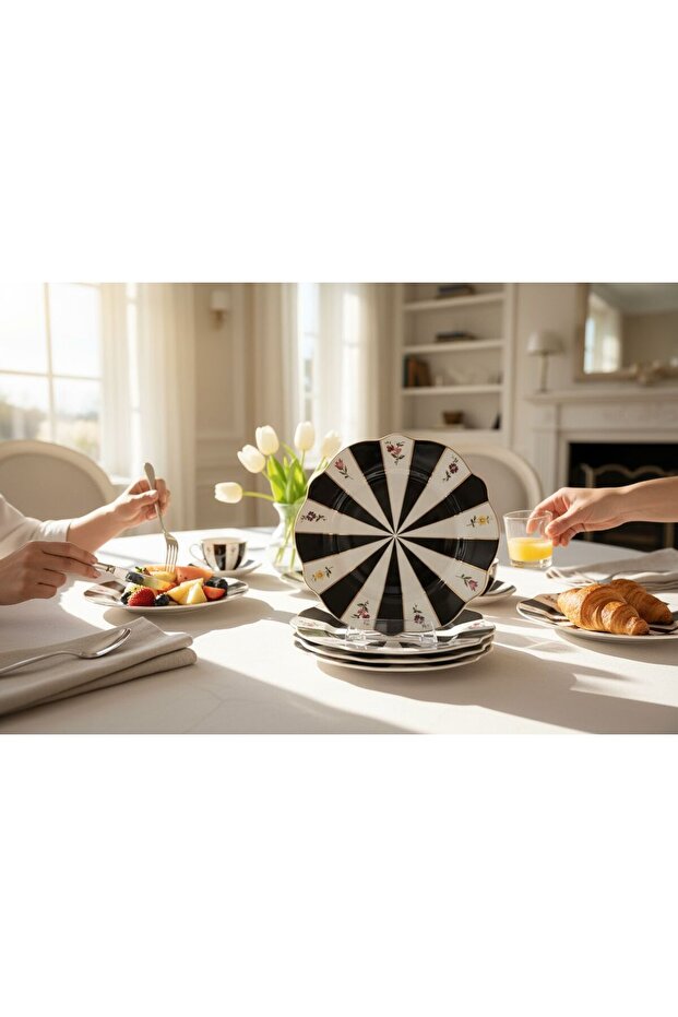 ACEM SİYAH TATLI TABAK 17 CM - 1