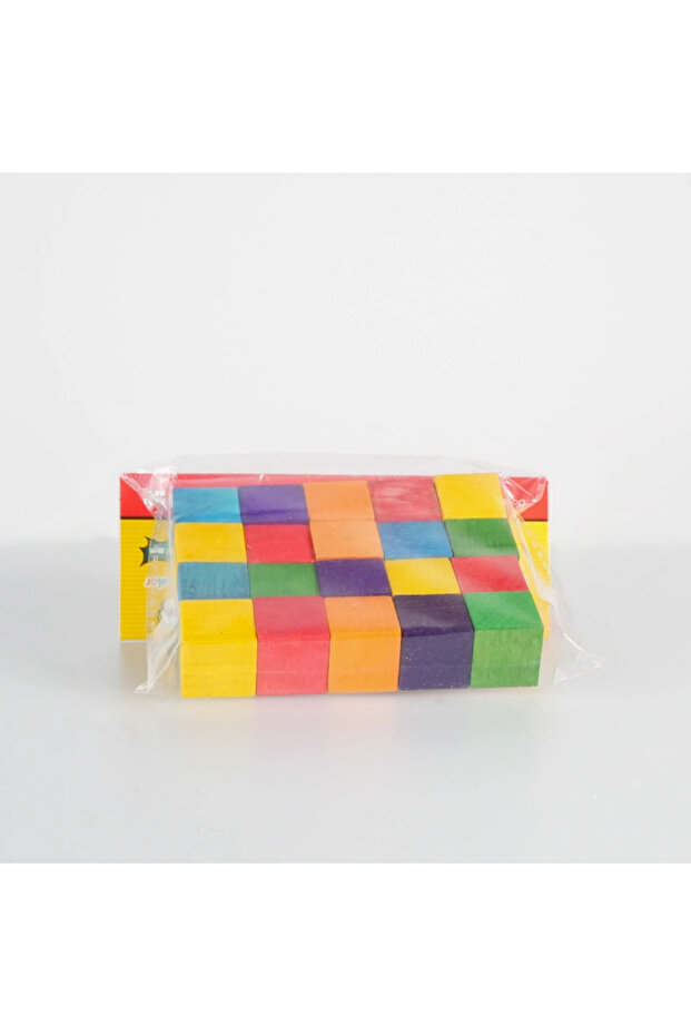 Ahşap Küp - Renkli Yapı ve Öğrenme - 2