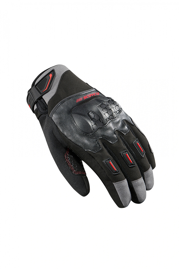 MC192WP KIŞLIK SİYAH-KIRMIZI ELDİVEN - 1