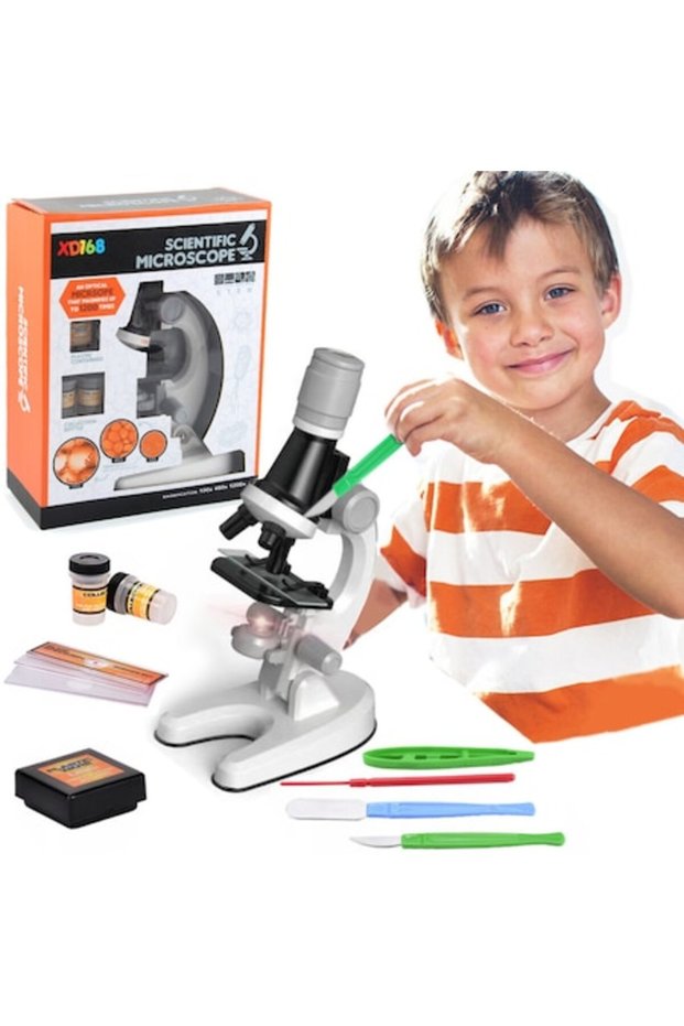 Educational Set with LED Microscope for Kids 1200x