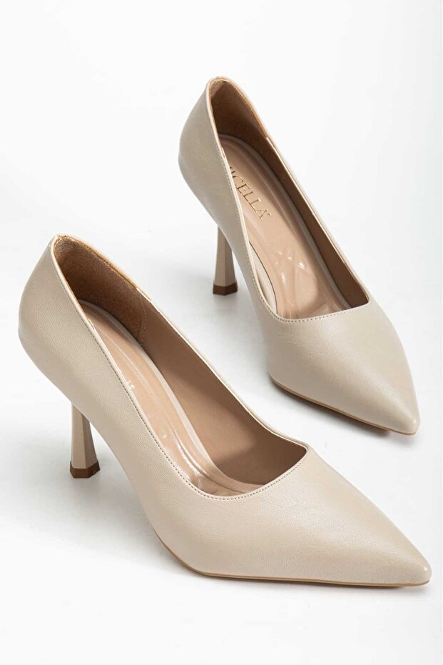 Parhis Beige Women's High Heel Shoes Stiletto
