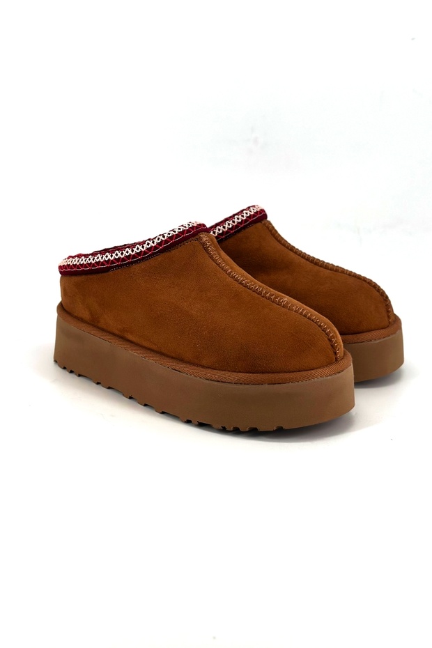 Migo Taba Peluş Kışlık Kadın Terlik - 4