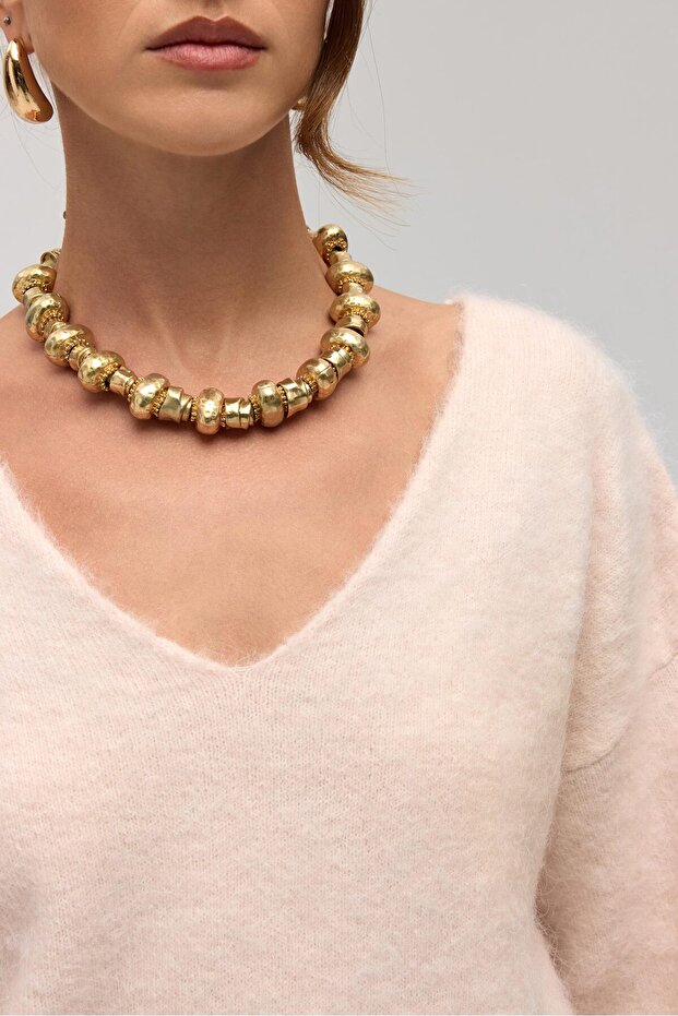 Zerium Basic V Yaka Pembe Triko Kazak - 7