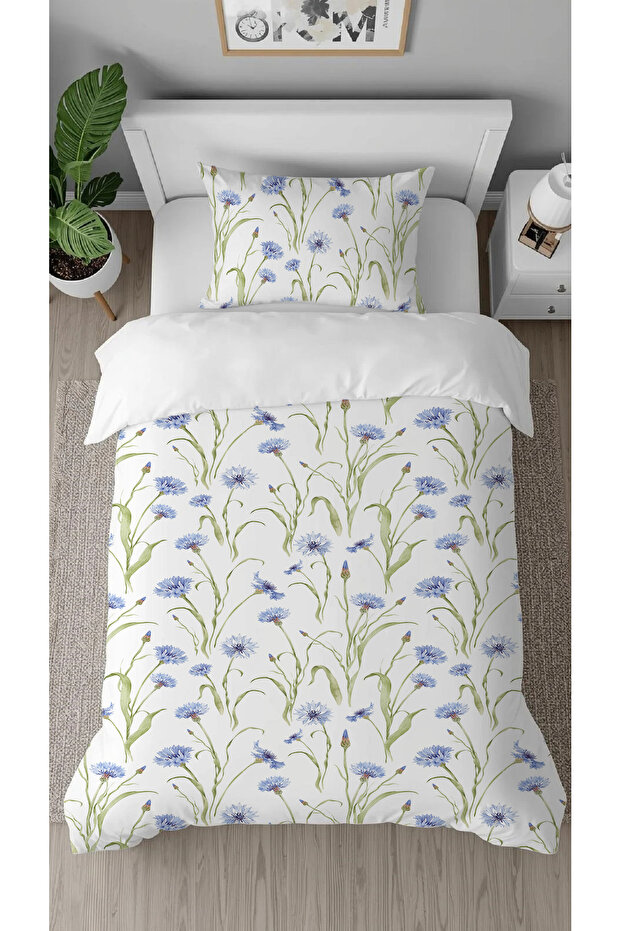 Strawberries Soft Design Patterned Digital Design Printed Stylish Single Duvet Cover Set Without Sheets