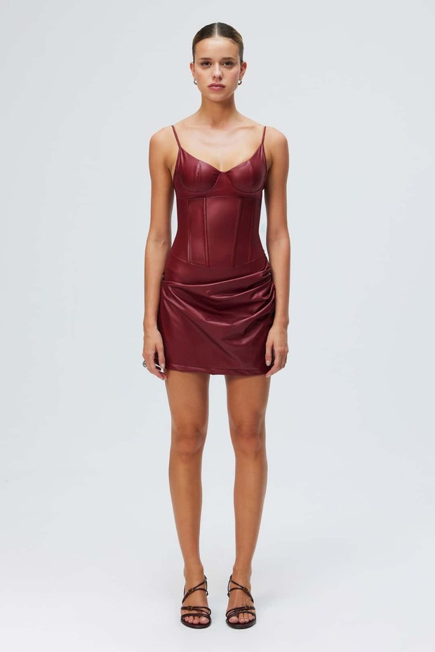 Venom Elbise - Bordo - 1