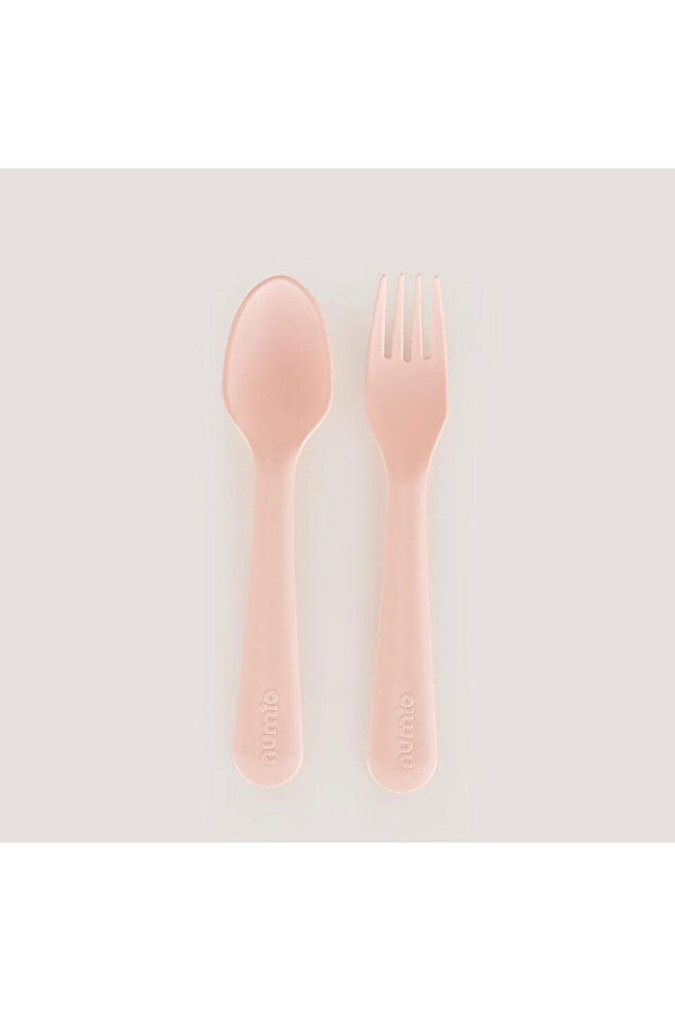 طقم شوكة وملعقة LC باللون الوردي - 1
