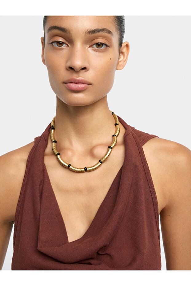 Kısa Parçalı Boru Kolye - 1