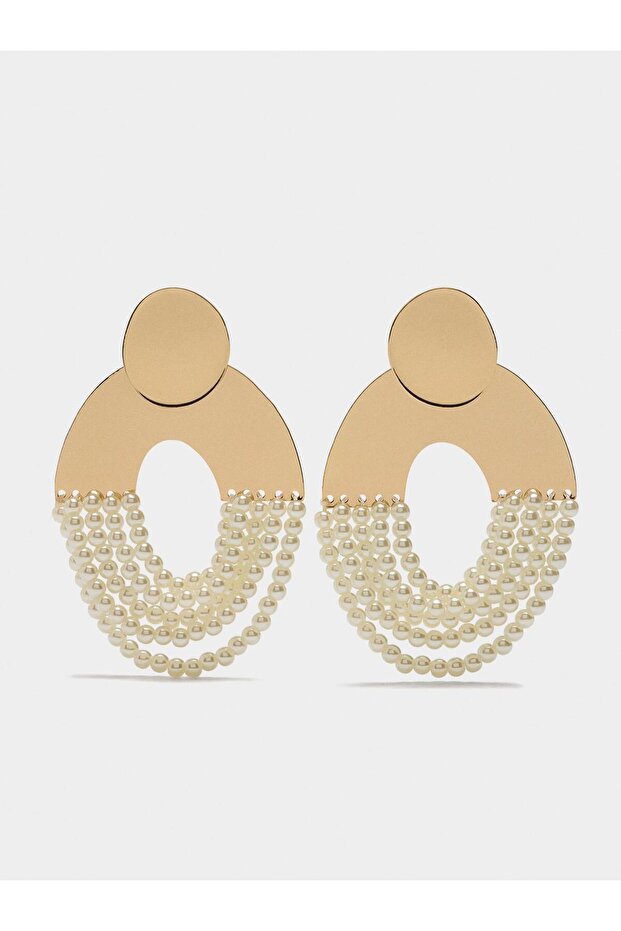 İnci Oval Küpe - 2