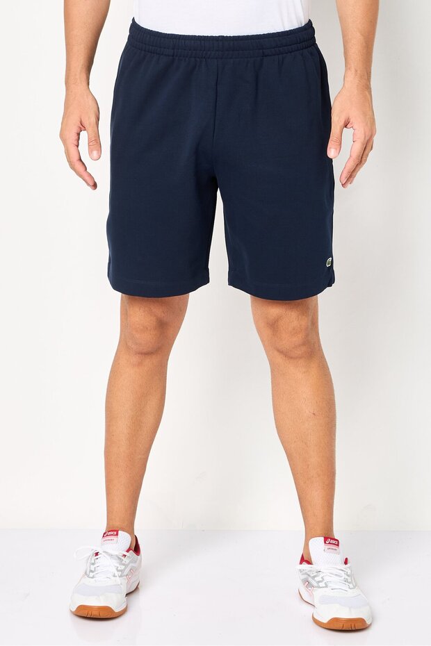 Men Embroidered Logo Basic Shirts, Dark Navy - 1