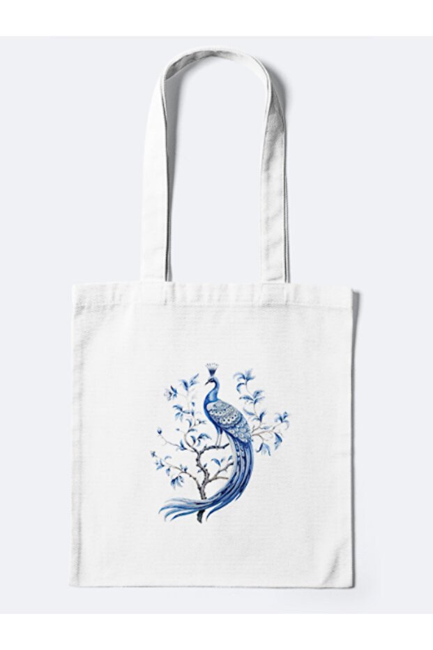 مجموعة الطاووس ذات النمط الأصلي - حقيبة قماشية + حامل أقلام - 2