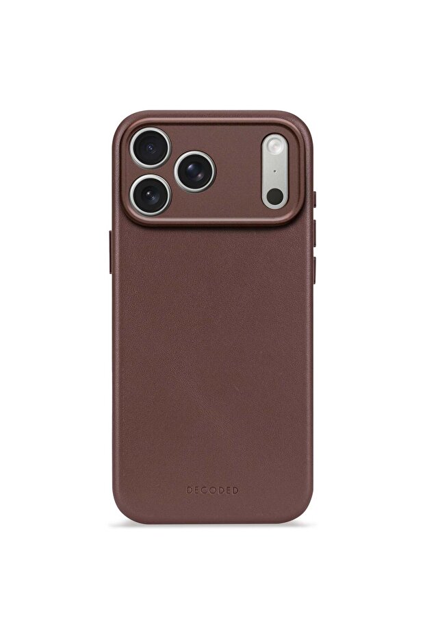 DECODED protective case for iPhone 17 Pro, Leather, Brown - 1