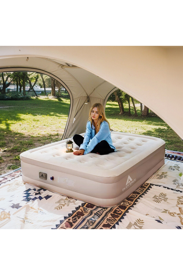 Automatic Inflatable Airbed for One Person Ergonomic Design Build-in Pump Self Inflating Air Mattres - 2