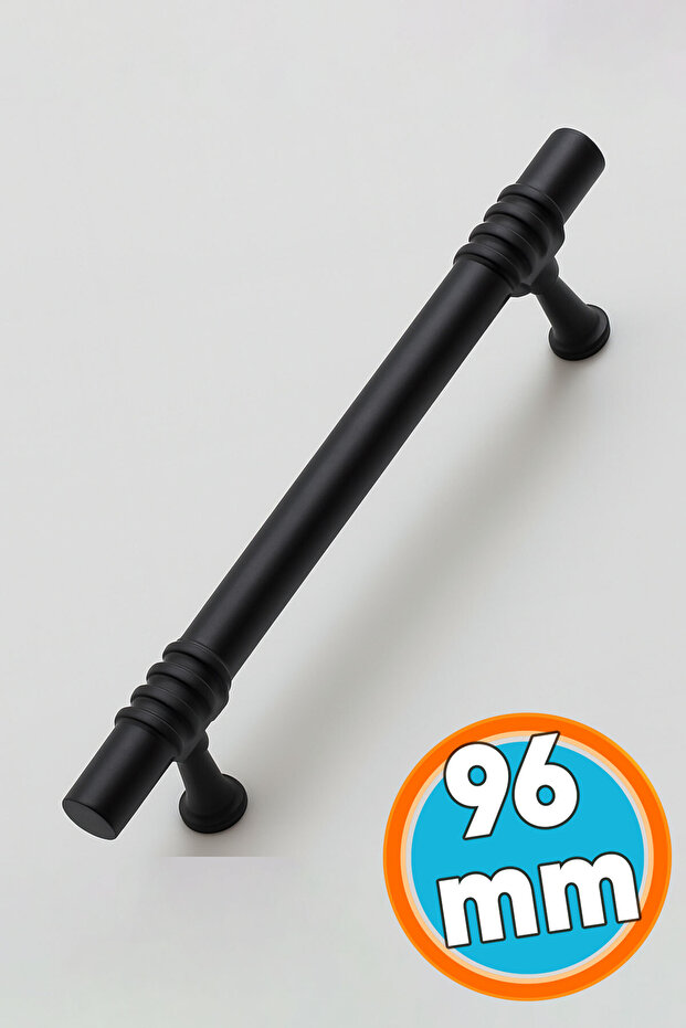 Furniture Kitchen Drawer Cupboard Cabinet Door Handle Knob Handles (96 mm - 9.6 cm) Black Metal