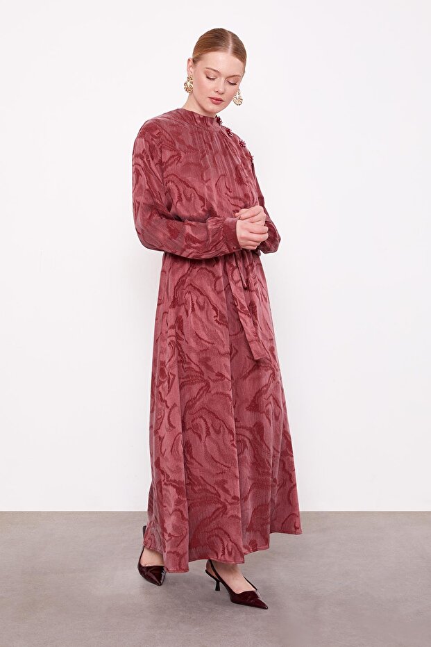 Taş Aksesuarlı Elbise - 2