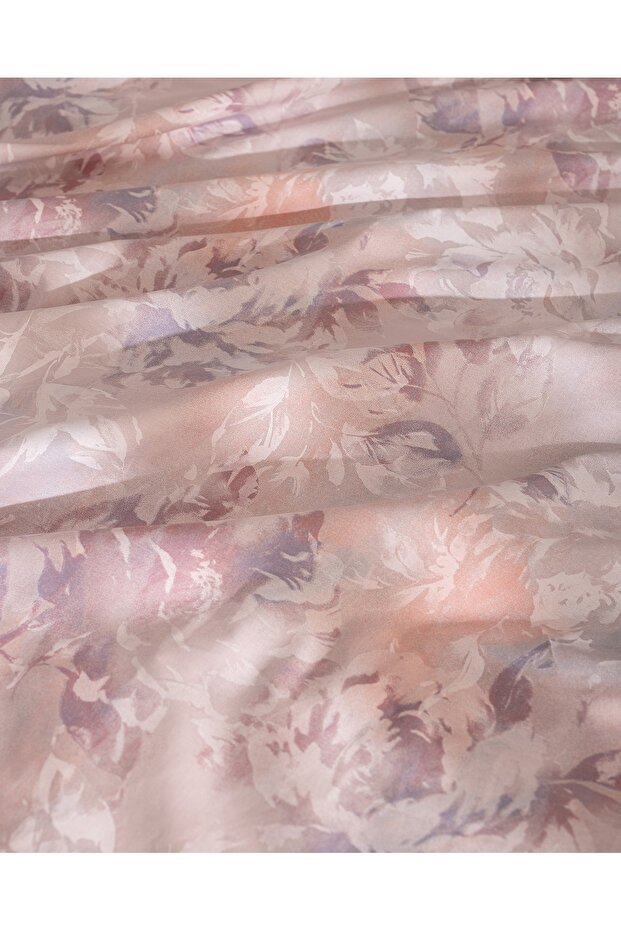Perline Çift Kişilik %100 Pamuk Ranforce Baskılı Nevresim Takımı - Pudra - 5