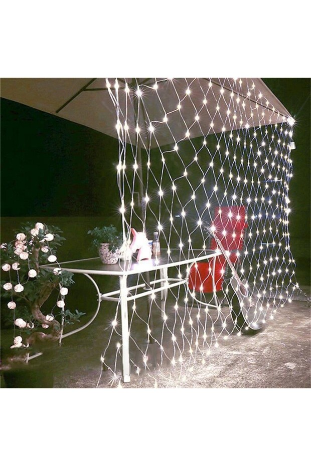 Christmas Net Light Installation, 12 m x 2 m, 960 LEDs, Cold White, 8 Lighting Modes, Transformer, I - 4