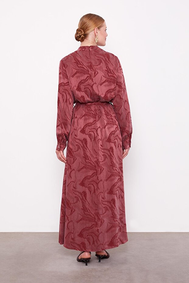 Taş Aksesuarlı Elbise - 6