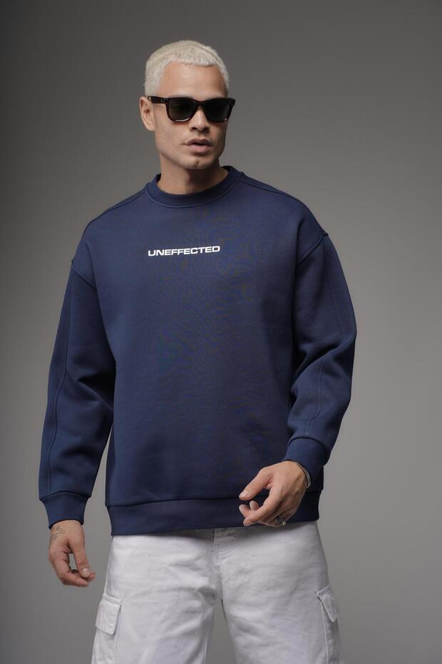 Oversize Kalıp UNEFFECTED Baskılı Sweatshirt - 4