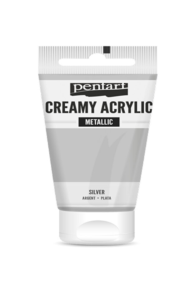 SILVER ACRYLIC COLOUR METALLIC 60 ML