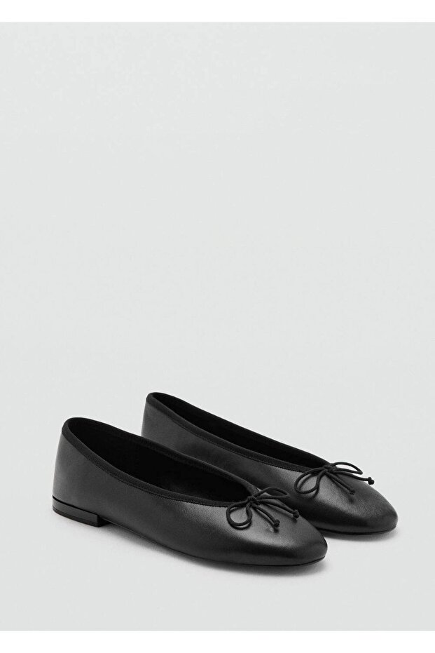 Bağ detaylı deri babet - 1