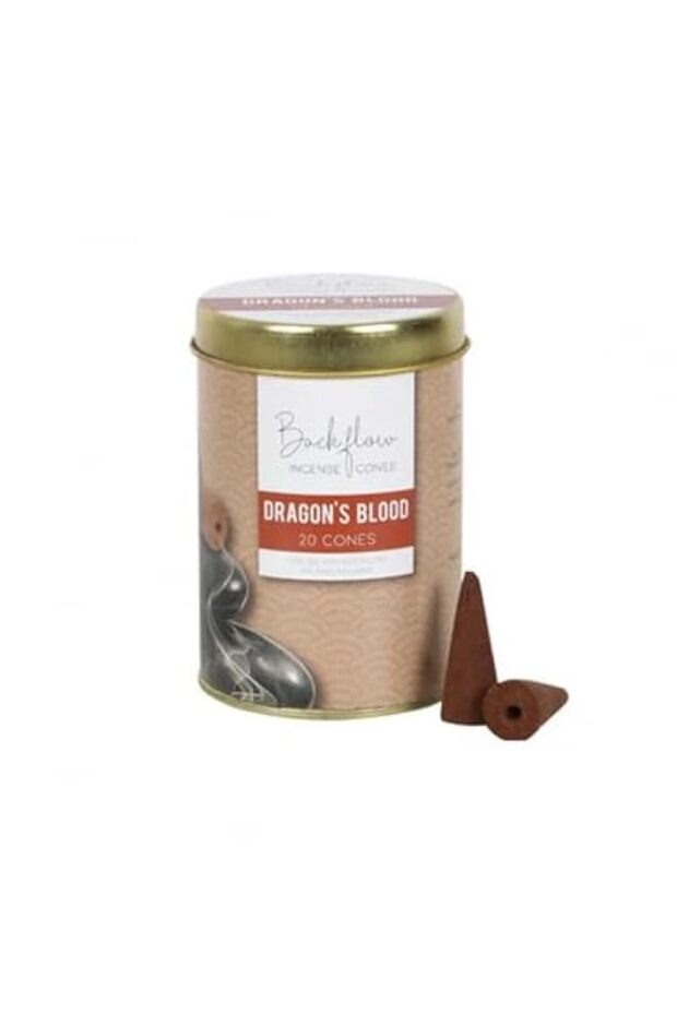 Dragon's Blood Jumbo Backflow Incense Cones – 20 Pieces