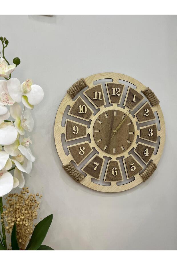 Akçaağaç dekoratif duvar saati - 1