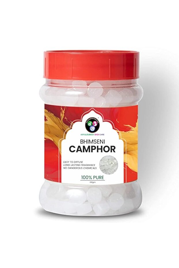 Aayuleubeda Badi Care ABC Bhimseni Camphor chunk 100g Jar - Pack Of 1