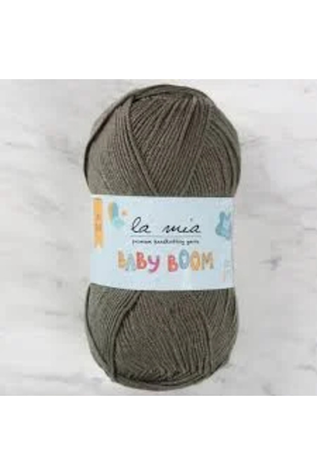 La Mi̇a Non-Fluffy Baby Knitting Yarn 444 Khaki