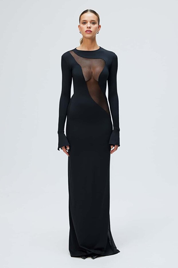 Chic Elbise - Siyah - 1