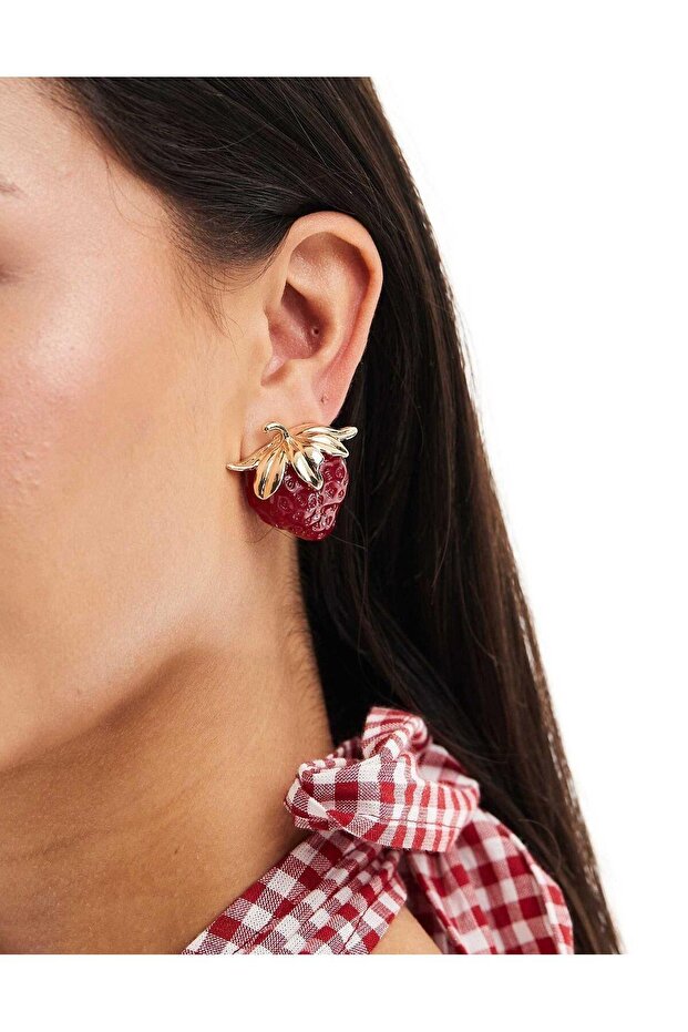 Marka Model Çilek Küpe - 2