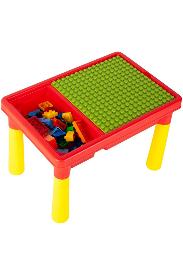 Red Table activity table with 50 building blocks - 7