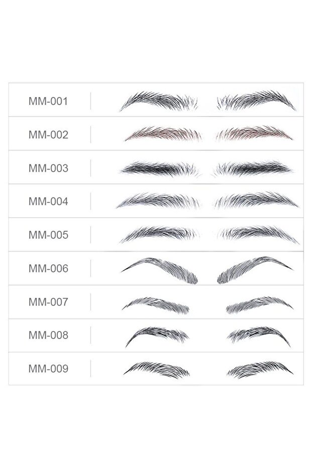 Kaş Dövmesi Suya Dayanıklı Geçici Dövme 10 Çift - 4