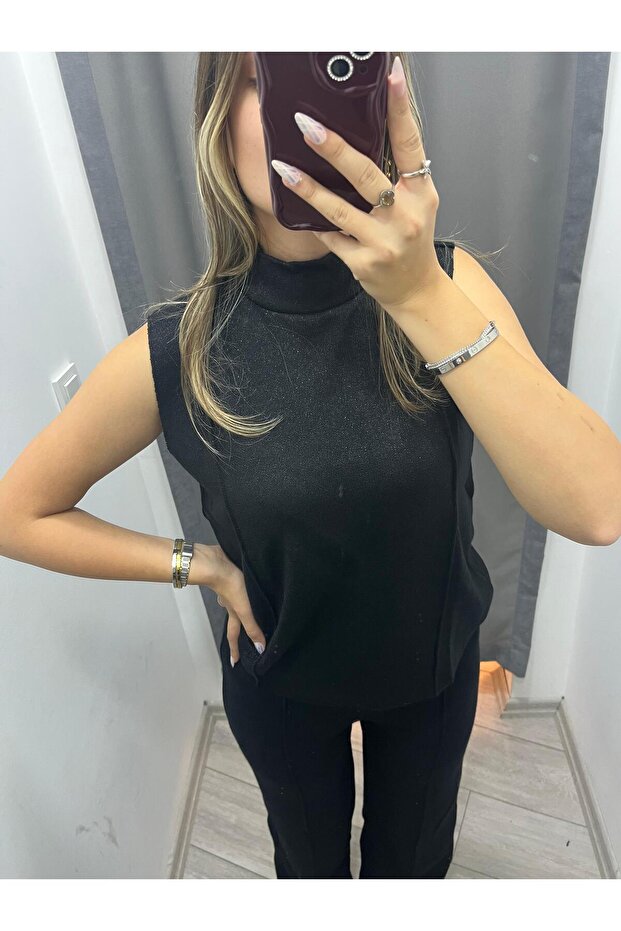 Simli Triko Siyah Takım - 3