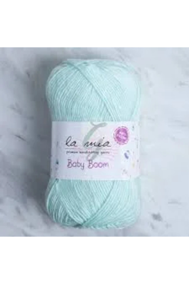 La Mi̇a Non-Fluffy Baby Knitting Yarn 1443 Water Green
