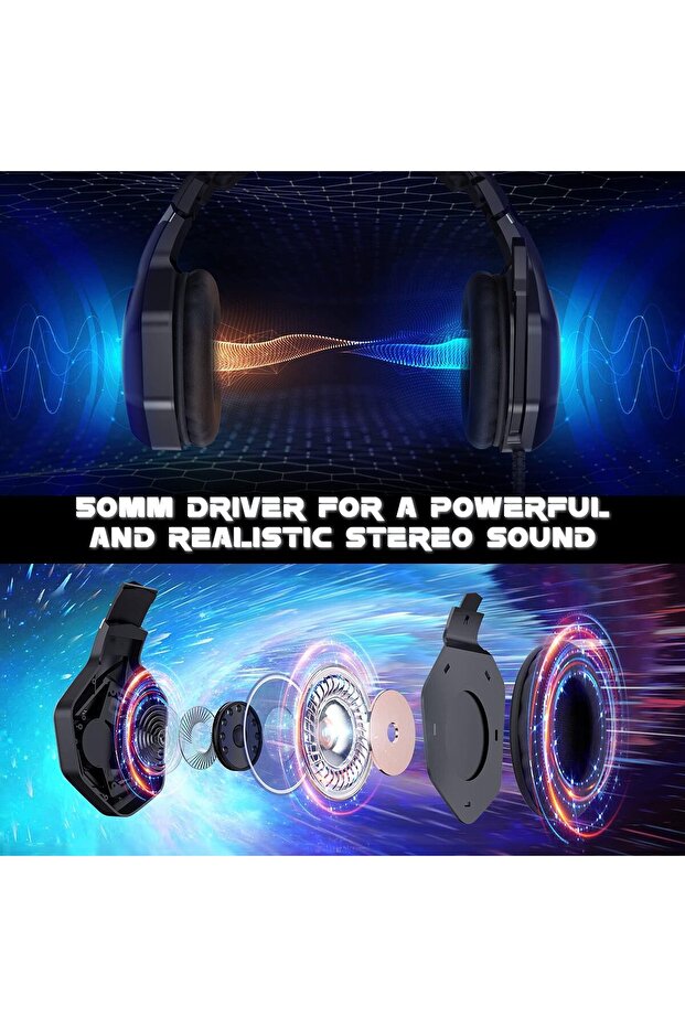 Gaming Headset with Noise Canceling for PS4, PS5, Xbox X/S, Computers, and Mac - 7.1 Surround Sound - 5